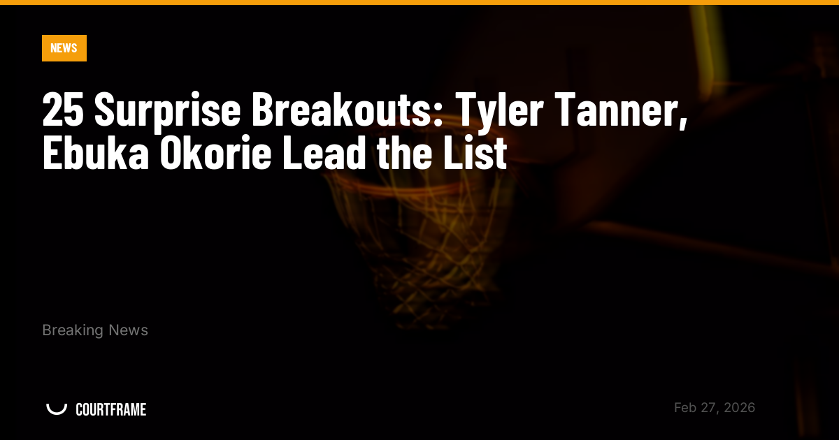 25 Surprise Breakouts: Tyler Tanner, Ebuka Okorie Lead the List