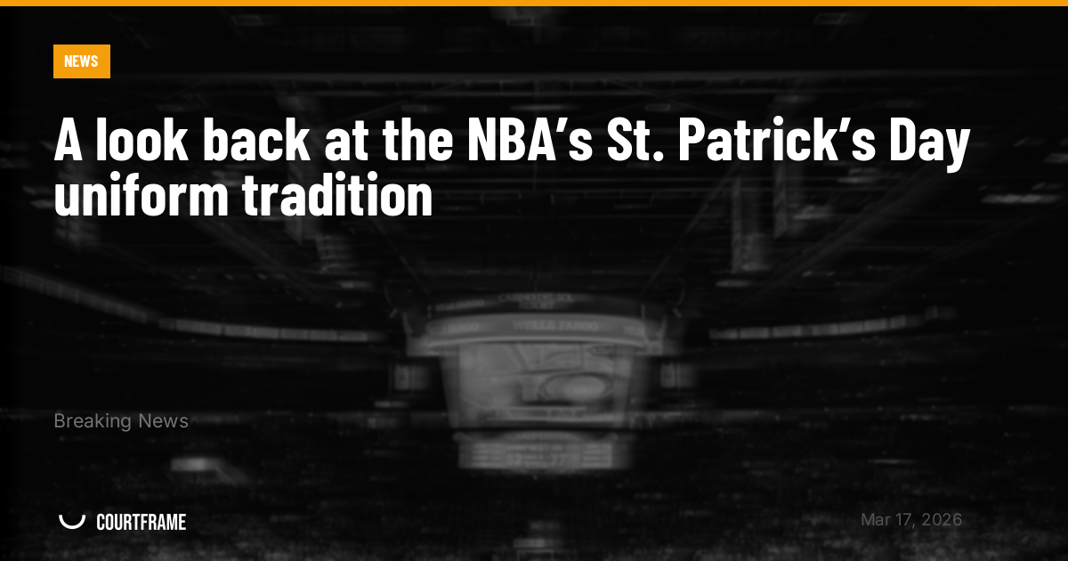 A look back at the NBA’s St. Patrick’s Day uniform tradition
