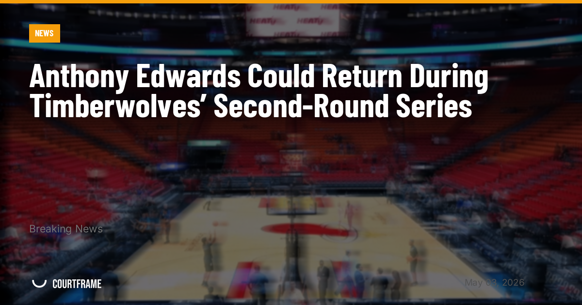 Anthony Edwards Could Return During Timberwolves’ Second-Round Series