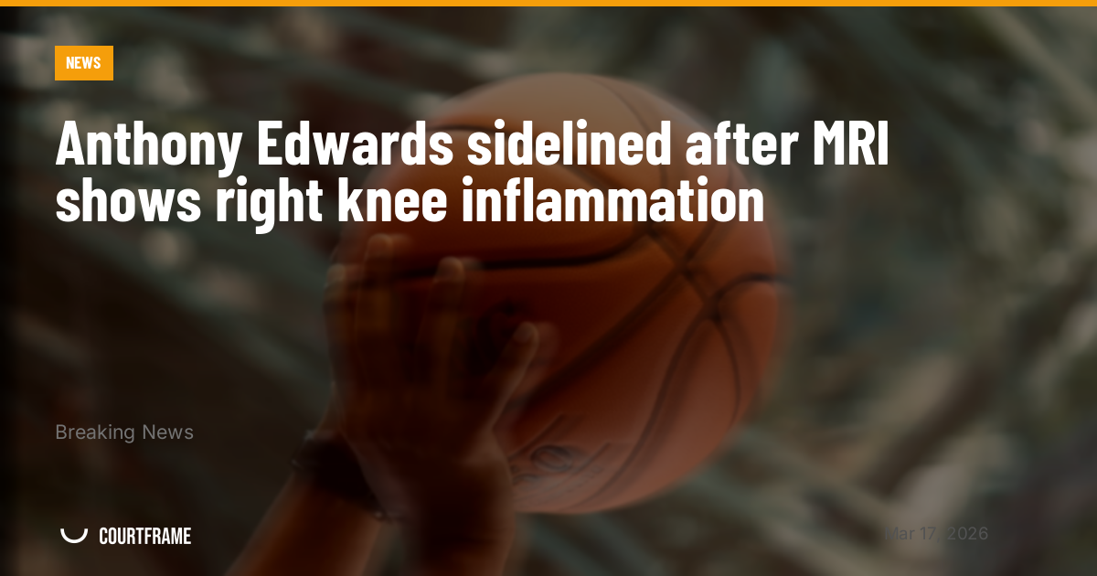 Anthony Edwards sidelined after MRI shows right knee inflammation