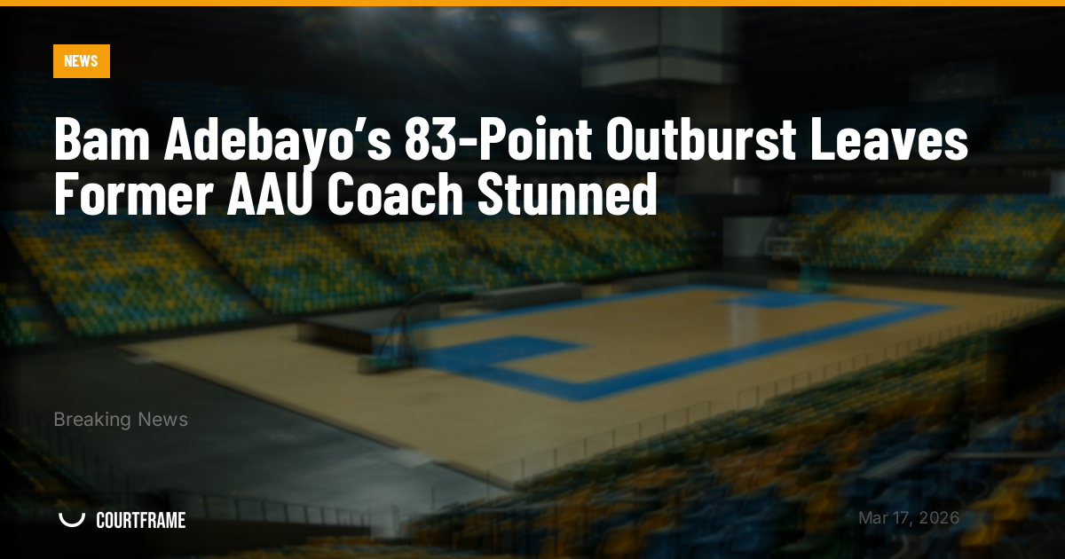 Bam Adebayo’s 83-Point Outburst Leaves Former AAU Coach Stunned