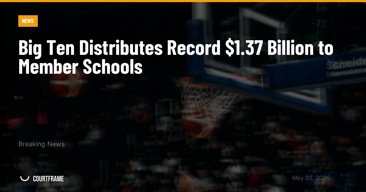 Big Ten Distributes Record $1.37 Billion to Member Schools