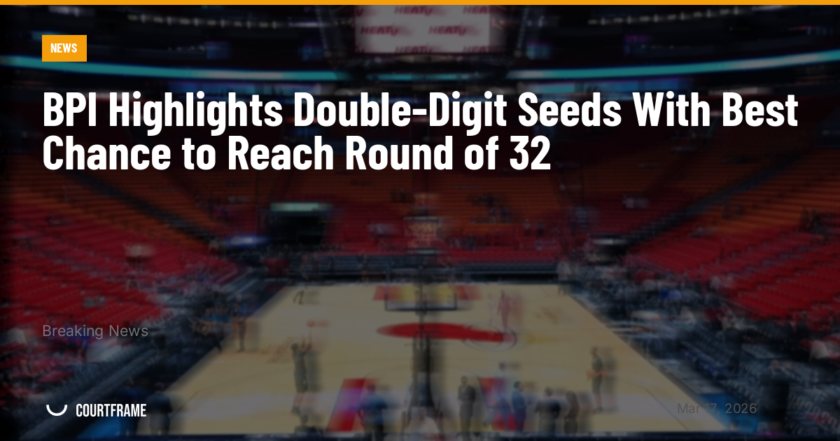 BPI Highlights Double-Digit Seeds With Best Chance to Reach Round of 32