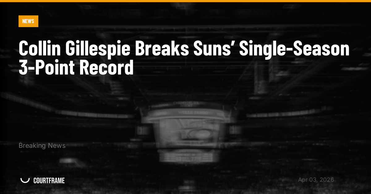 Collin Gillespie Breaks Suns’ Single-Season 3-Point Record