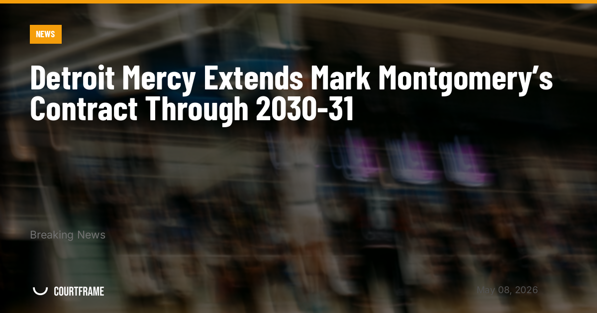 Detroit Mercy Extends Mark Montgomery’s Contract Through 2030-31