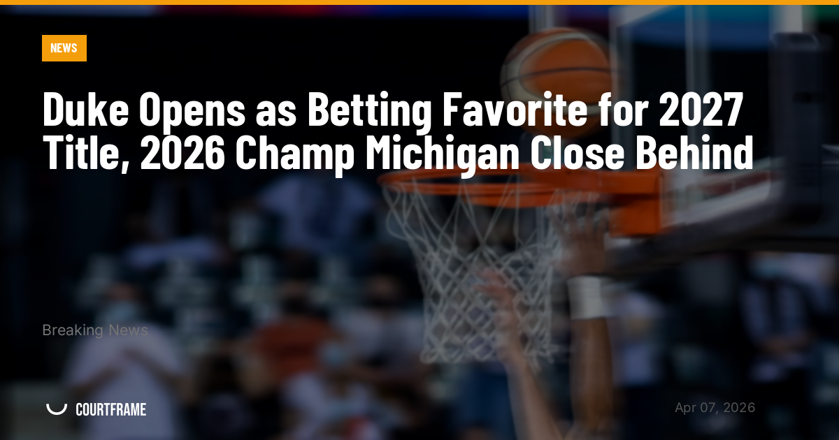 Duke Opens as Betting Favorite for 2027 Title, 2026 Champ Michigan Close Behind