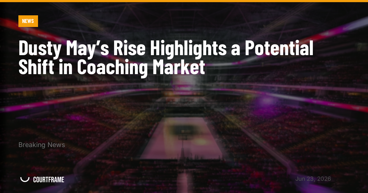 Dusty May’s Rise Highlights a Potential Shift in Coaching Market