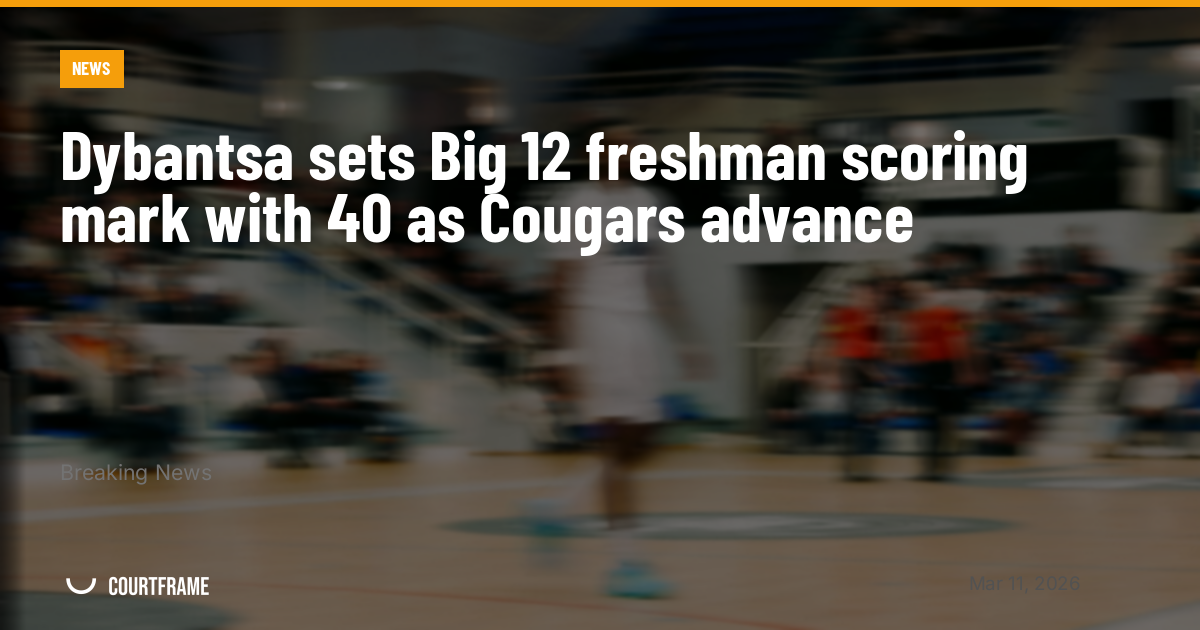 Dybantsa sets Big 12 freshman scoring mark with 40 as Cougars advance