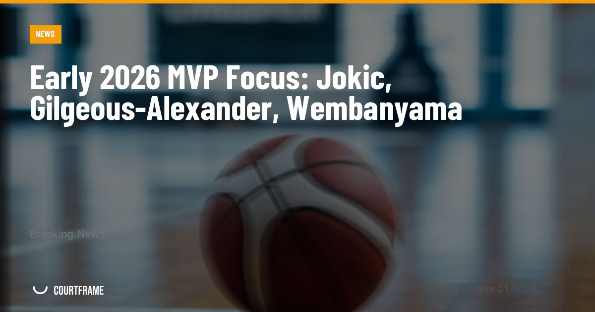 Early 2026 MVP Focus: Jokic, Gilgeous-Alexander, Wembanyama