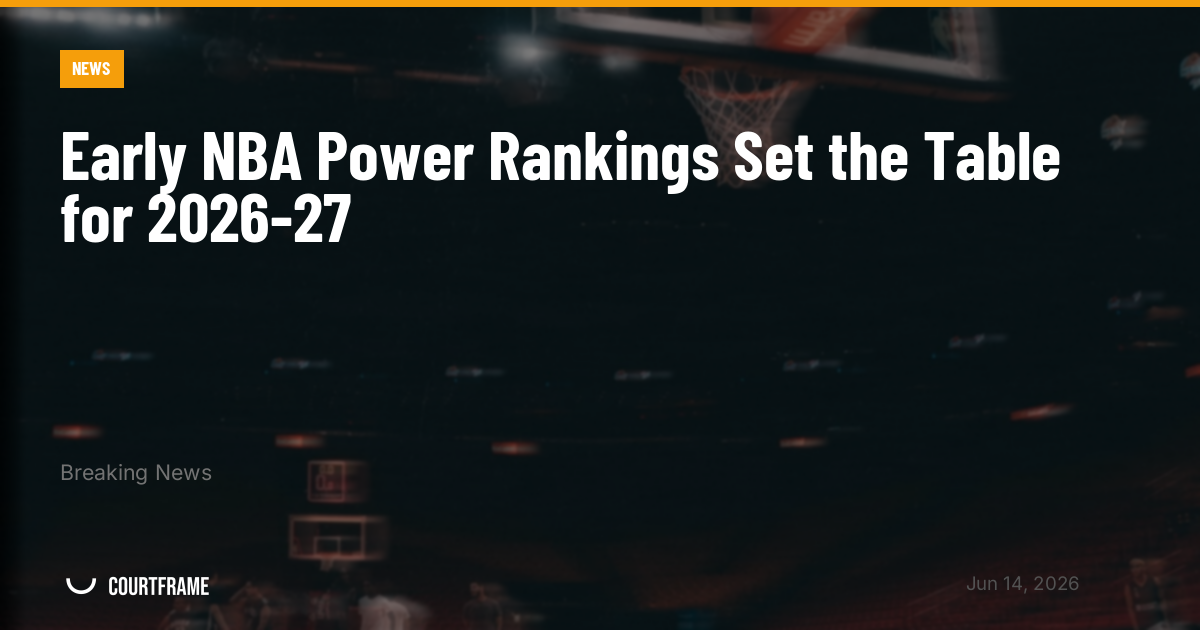 Early NBA Power Rankings Set the Table for 2026-27