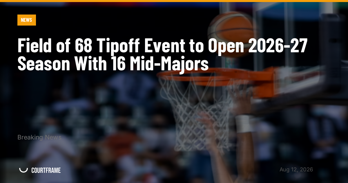 Field of 68 Tipoff Event to Open 2026-27 Season With 16 Mid-Majors