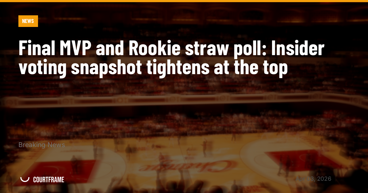 Final MVP and Rookie straw poll: Insider voting snapshot tightens at the top