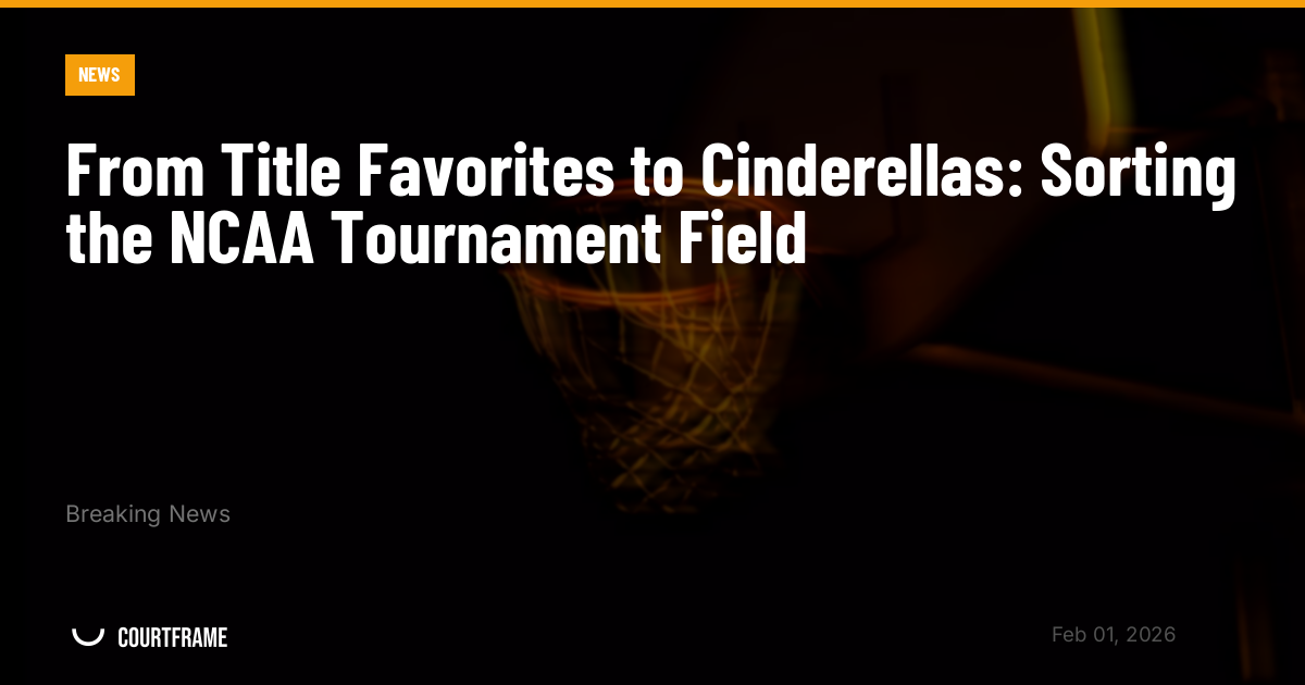 From Title Favorites to Cinderellas: Sorting the NCAA Tournament Field