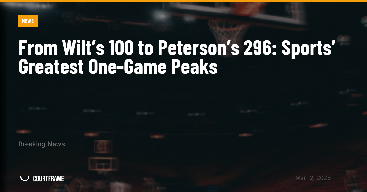 From Wilt’s 100 to Peterson’s 296: Sports’ Greatest One-Game Peaks