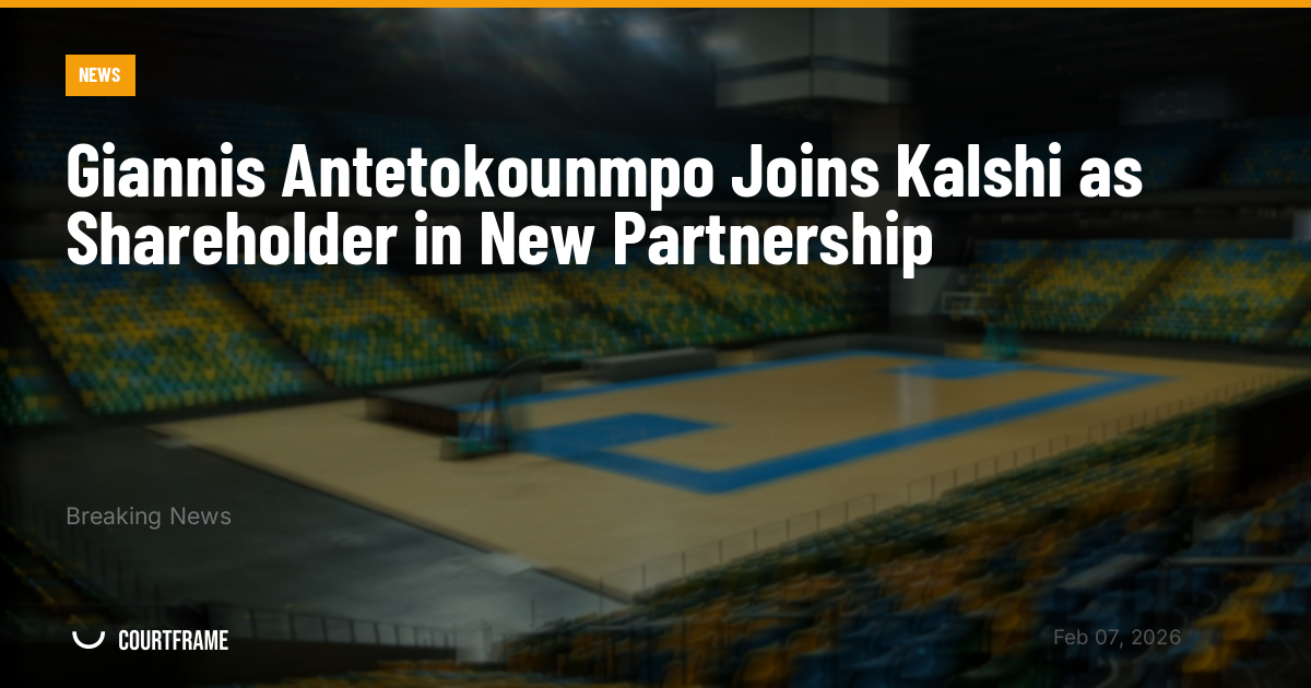 Giannis Antetokounmpo Joins Kalshi as Shareholder in New Partnership