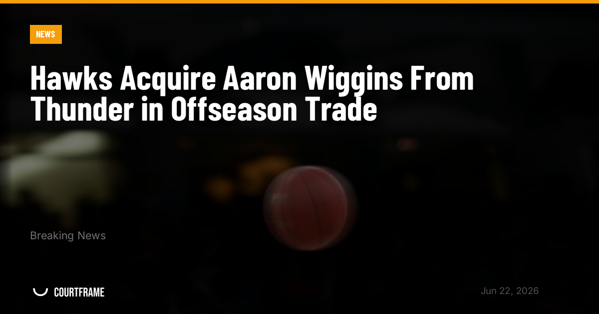 Hawks Acquire Aaron Wiggins From Thunder in Offseason Trade
