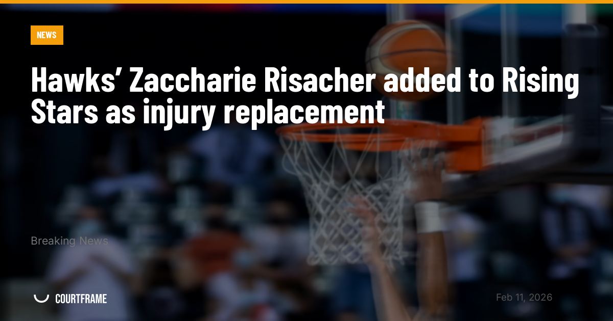 Hawks’ Zaccharie Risacher added to Rising Stars as injury replacement