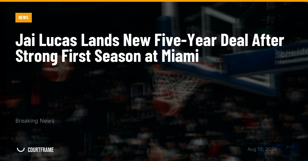 Jai Lucas Lands New Five-Year Deal After Strong First Season at Miami