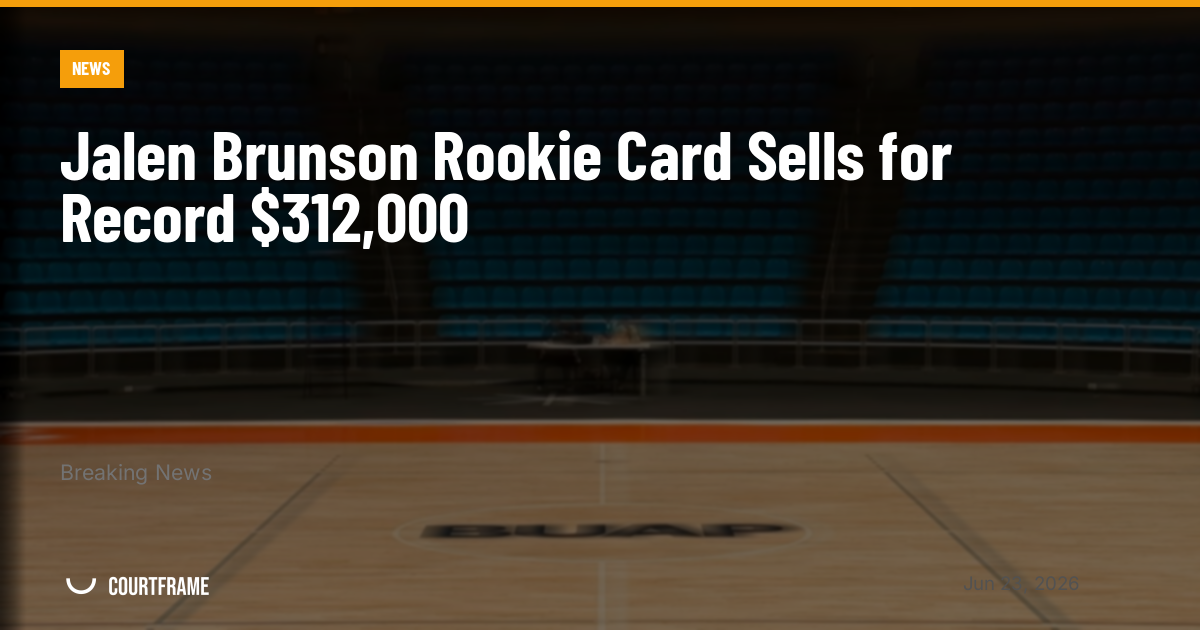 Jalen Brunson Rookie Card Sells for Record $312,000