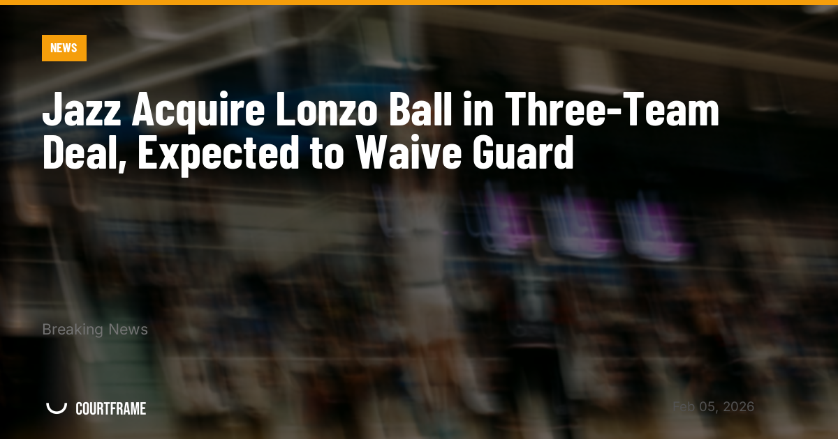 Jazz Acquire Lonzo Ball in Three-Team Deal, Expected to Waive Guard