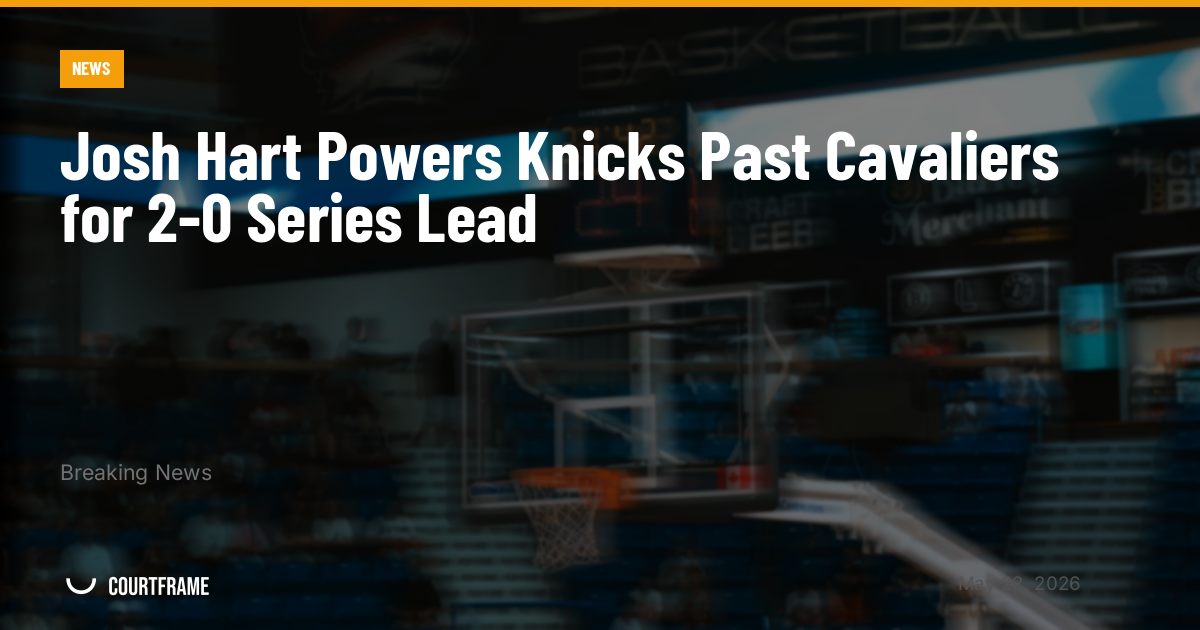 Josh Hart Powers Knicks Past Cavaliers for 2-0 Series Lead