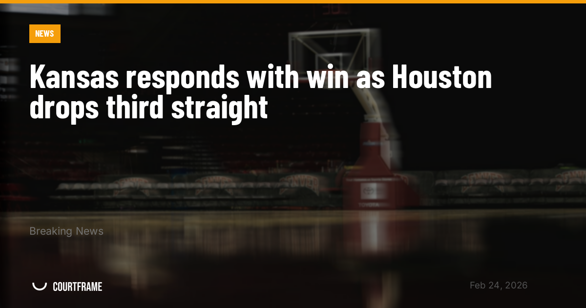 Kansas responds with win as Houston drops third straight