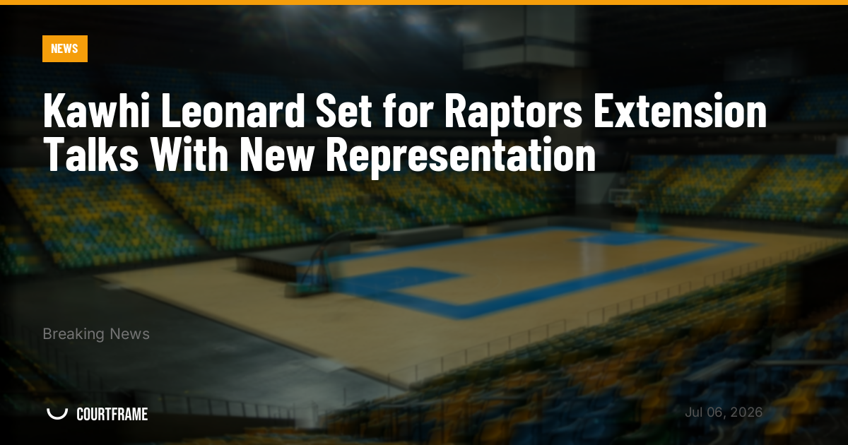 Kawhi Leonard Set for Raptors Extension Talks With New Representation