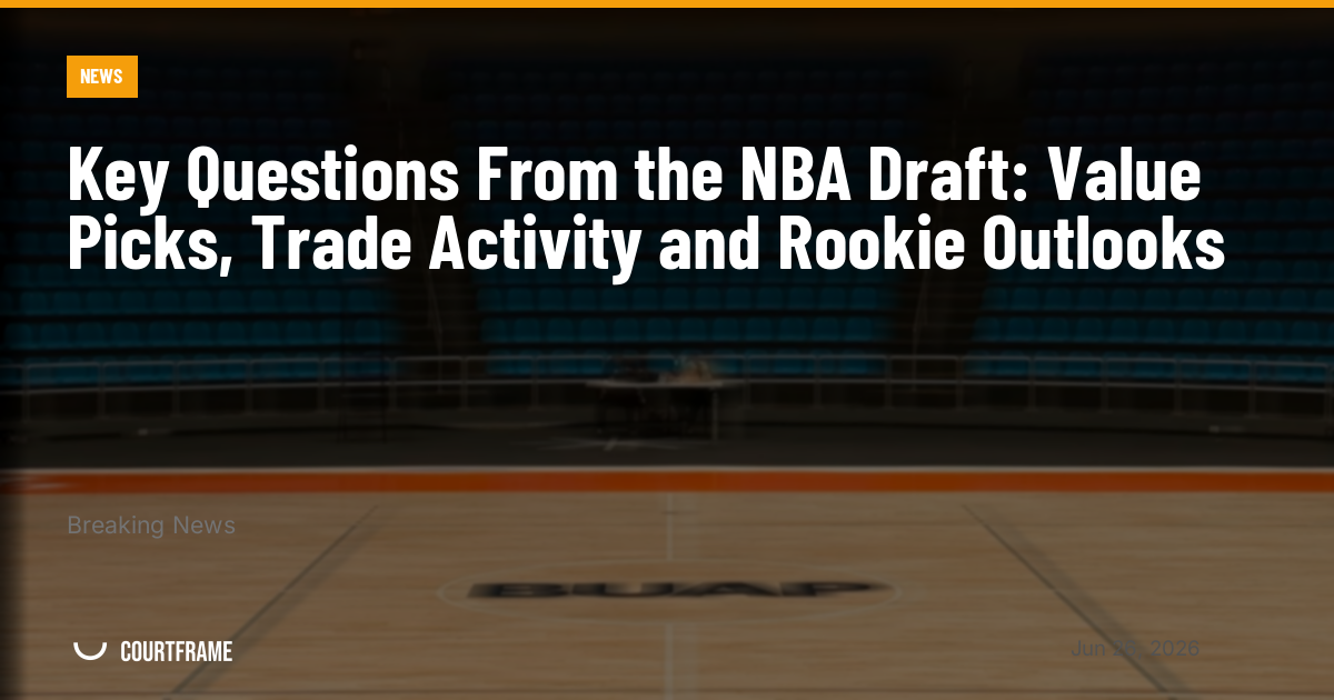 Key Questions From the NBA Draft: Value Picks, Trade Activity and Rookie Outlooks
