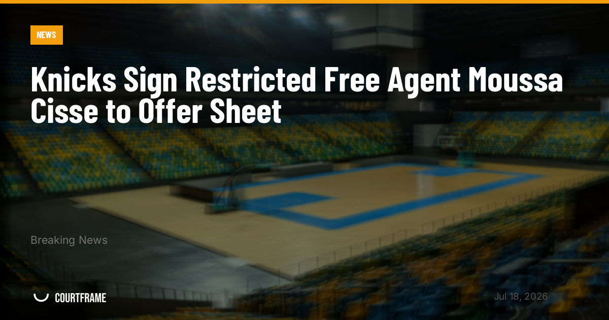 Knicks Sign Restricted Free Agent Moussa Cisse to Offer Sheet