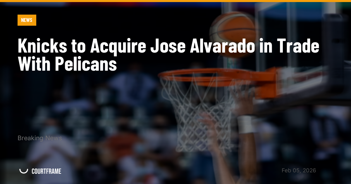 Knicks to Acquire Jose Alvarado in Trade With Pelicans