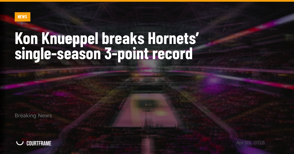 Kon Knueppel breaks Hornets’ single-season 3-point record