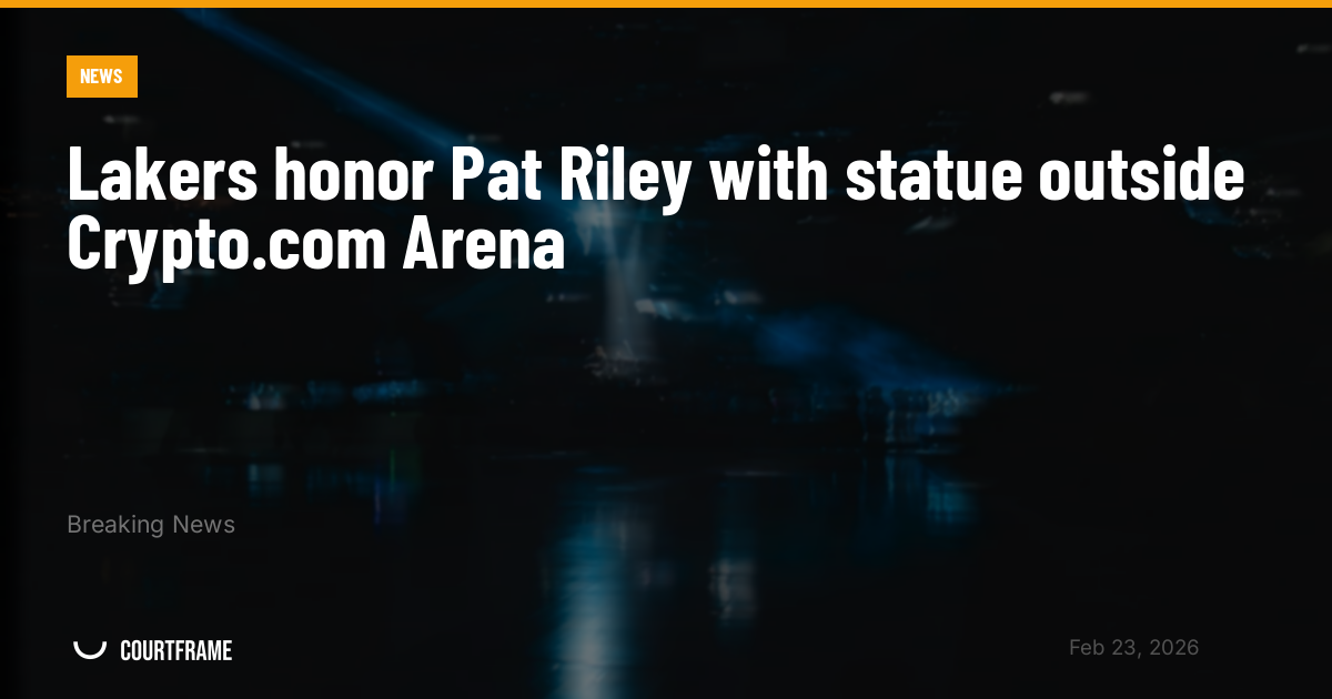 Lakers honor Pat Riley with statue outside Crypto.com Arena