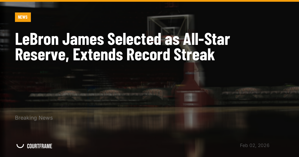 LeBron James Selected as All-Star Reserve, Extends Record Streak
