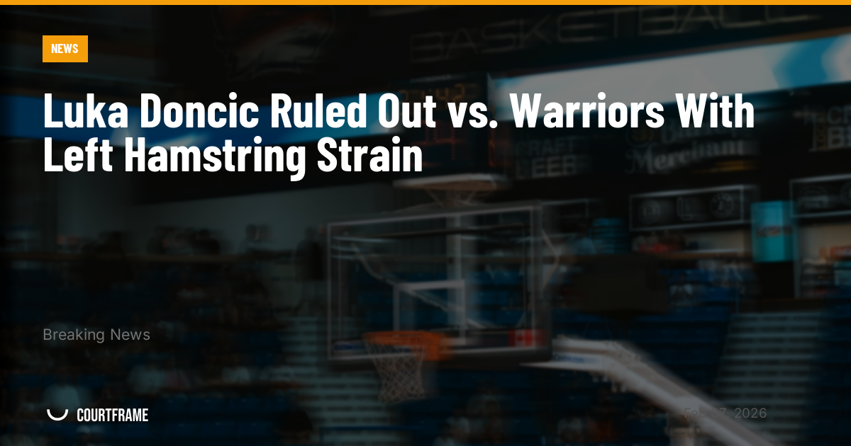 Luka Doncic Ruled Out vs. Warriors With Left Hamstring Strain
