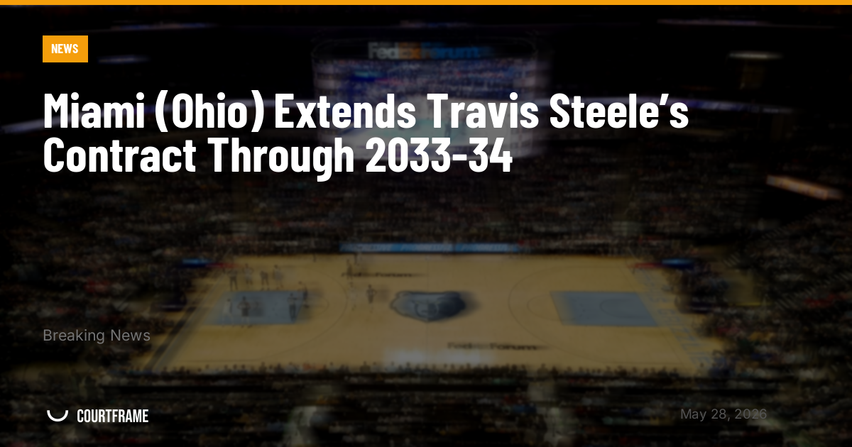 Miami (Ohio) Extends Travis Steele’s Contract Through 2033-34