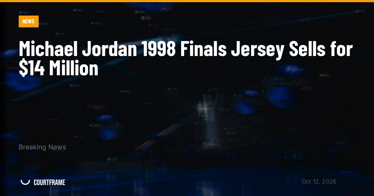 Michael Jordan 1998 Finals Jersey Sells for $14 Million
