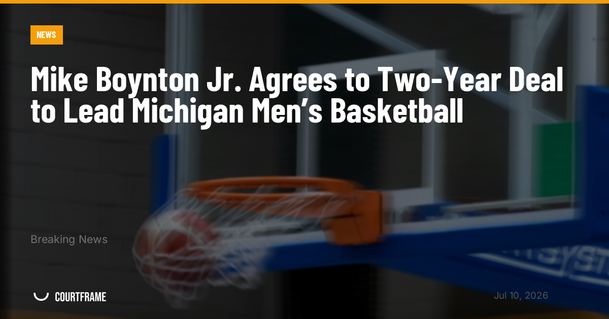 Mike Boynton Jr. Agrees to Two-Year Deal to Lead Michigan Men’s Basketball
