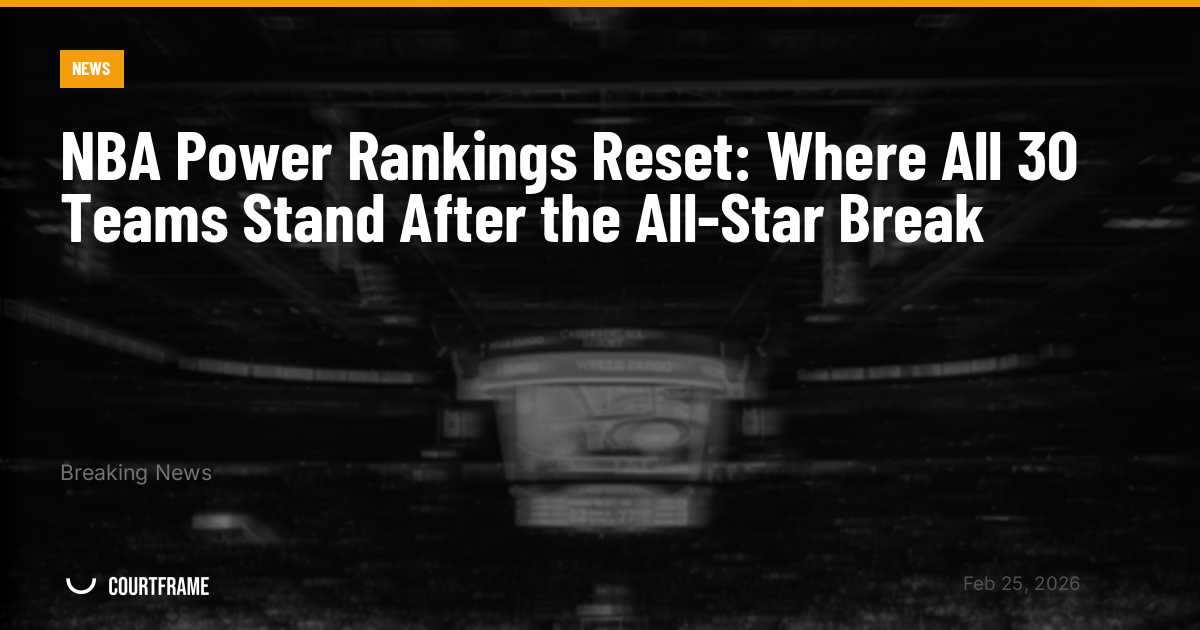 NBA Power Rankings Reset: Where All 30 Teams Stand After the All-Star Break
