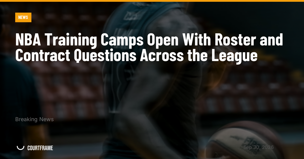 NBA Training Camps Open With Roster and Contract Questions Across the League