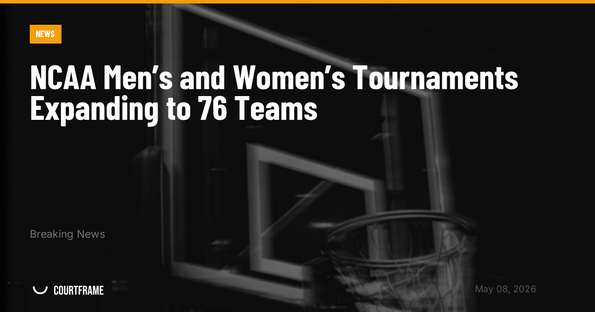 NCAA Men’s and Women’s Tournaments Expanding to 76 Teams
