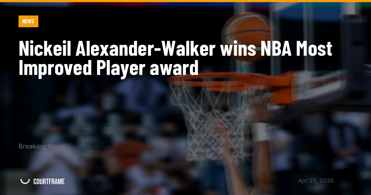 Nickeil Alexander-Walker wins NBA Most Improved Player award
