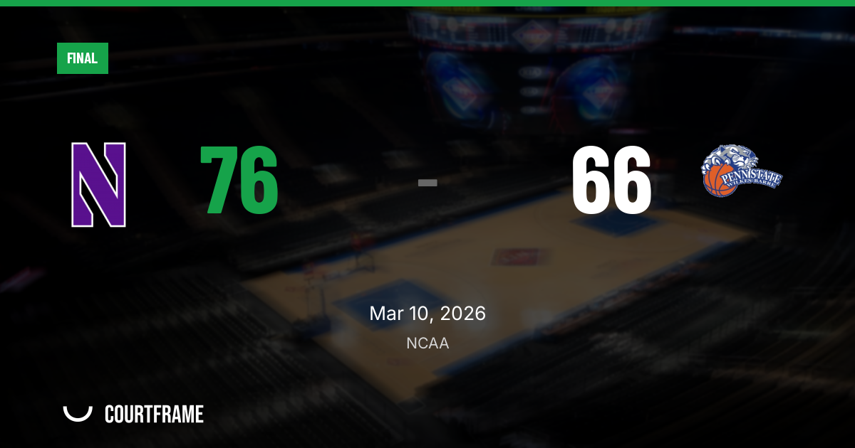 Northwestern closes strong to beat Penn State 76-66 on March 10