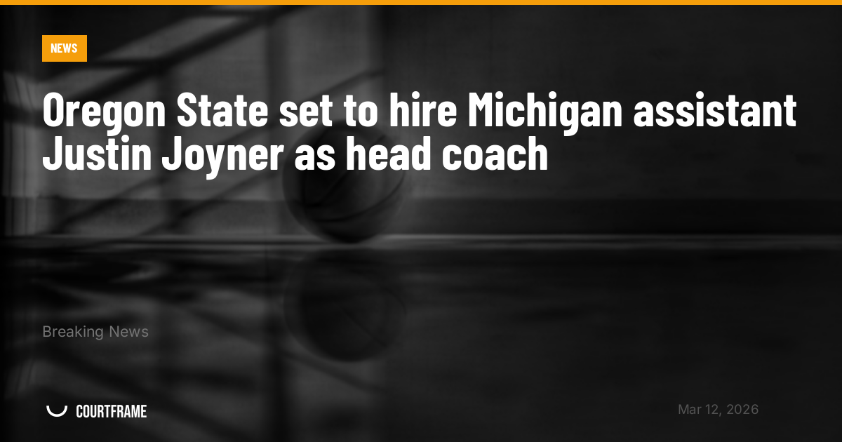 Oregon State set to hire Michigan assistant Justin Joyner as head coach