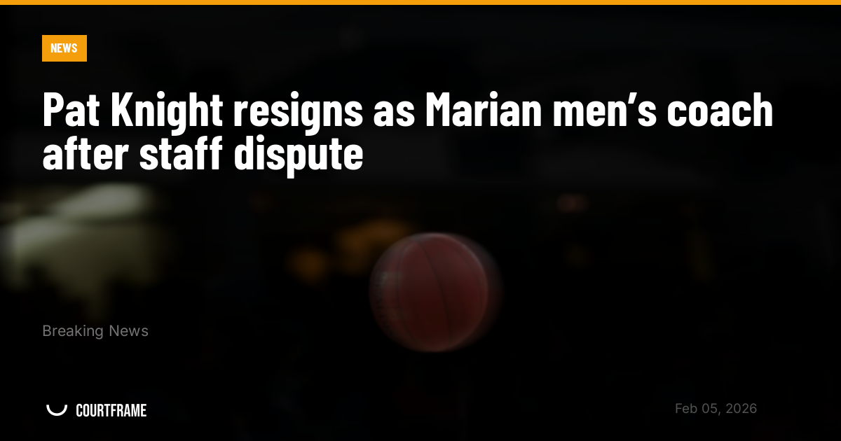 Pat Knight resigns as Marian men’s coach after staff dispute