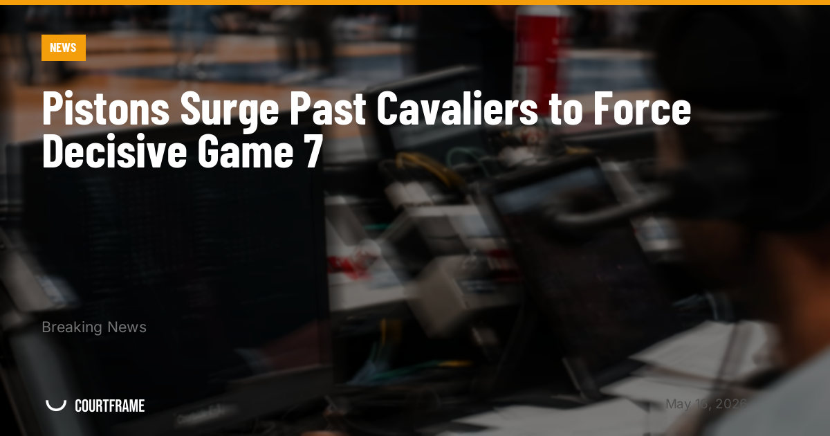 Pistons Surge Past Cavaliers to Force Decisive Game 7