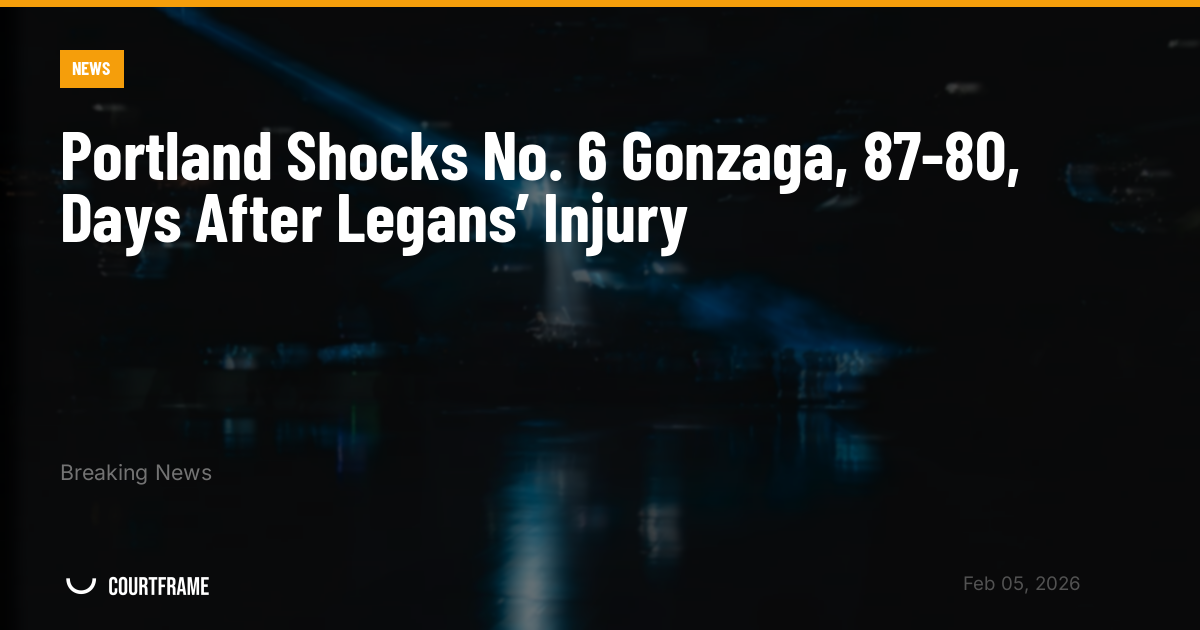 Portland Shocks No. 6 Gonzaga, 87-80, Days After Legans’ Injury