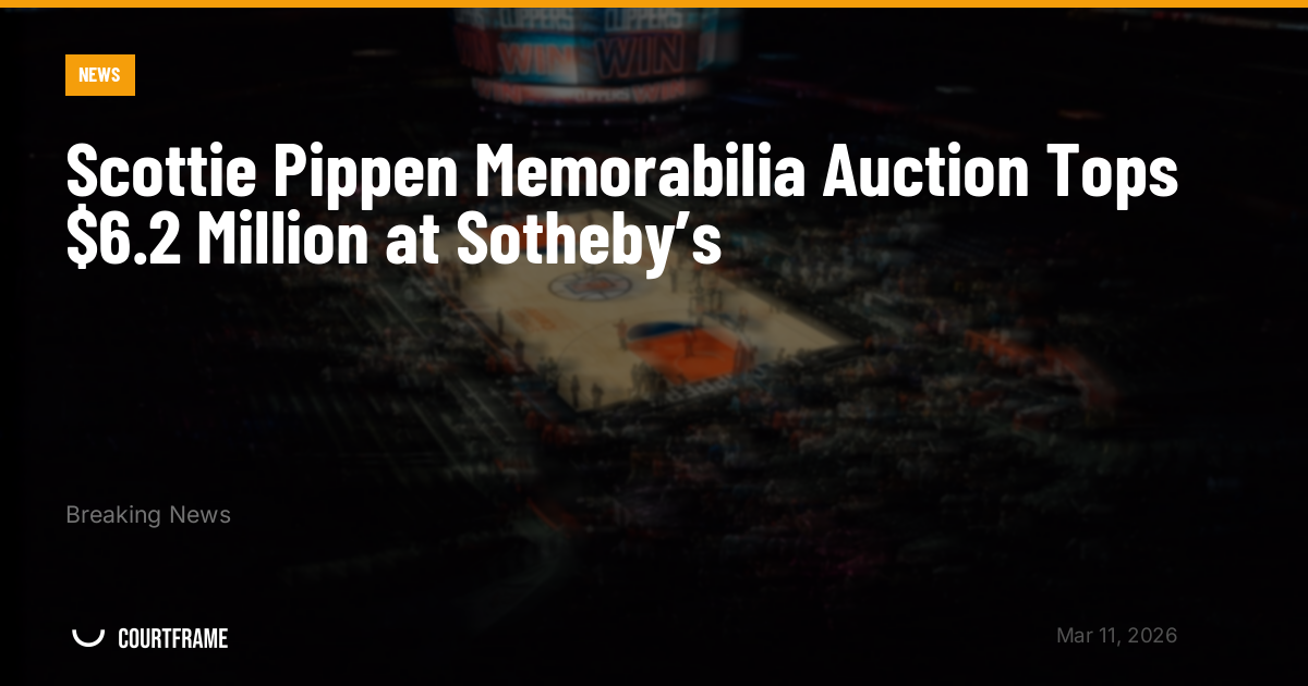 Scottie Pippen Memorabilia Auction Tops $6.2 Million at Sotheby’s