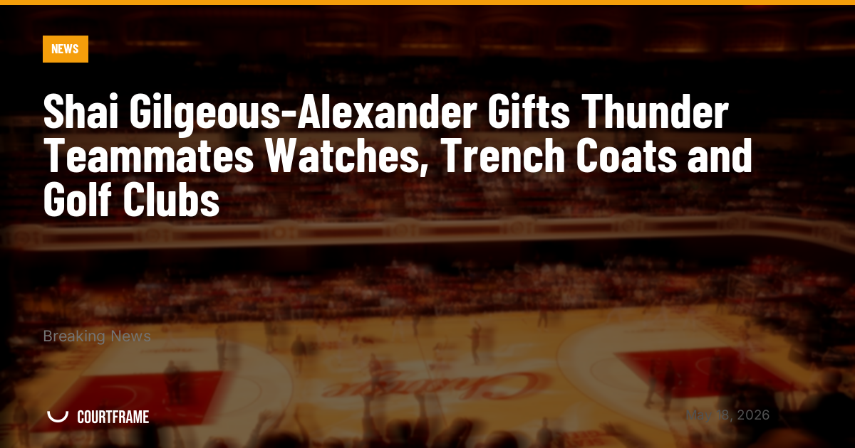 Shai Gilgeous-Alexander Gifts Thunder Teammates Watches, Trench Coats and Golf Clubs