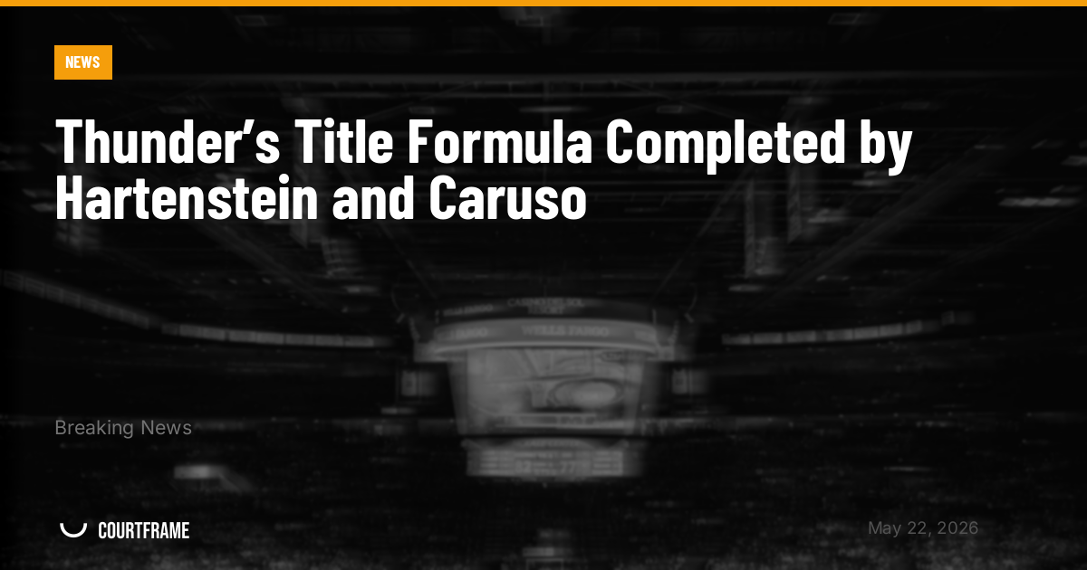 Thunder’s Title Formula Completed by Hartenstein and Caruso