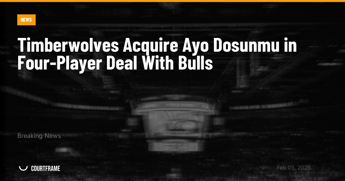 Timberwolves Acquire Ayo Dosunmu in Four-Player Deal With Bulls